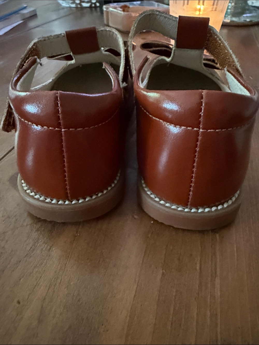 Girls' T-Strap Dress Shoes with Bow,brown and tan,Felix and flora size 9 - Picture 4 of 5